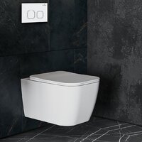 Унитаз подвесной Roxen Cube в комплекте с инсталляцией StounFix Dual Fresh 6 в 1 534002 (кнопка: белый глянец) - Превью изображения №12 — Интернет-магазин Time-Shop