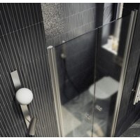 Душевая дверь MaybahGlass 198x89 MGD-436-5 (сатин стекло/хром матовый) - Превью изображения №5 — Интернет-магазин Time-Shop