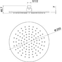 Верхний душ Aquatek AQ2077BGM (черный хром) - Превью изображения №2 — Интернет-магазин Time-Shop