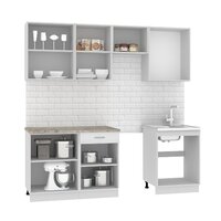 Готовая кухня Mio Tesoro Экстра-лайт 2.2 (белый/марсель) - Превью изображения №3 — Интернет-магазин Time-Shop