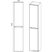  Viant Шкаф-пенал Марсель VMAR300-PEN - Превью изображения №5 — Интернет-магазин Time-Shop