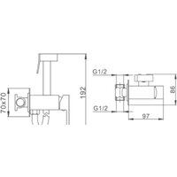 Гигиенический душ FRAP F7506-6 - Превью изображения №2 — Интернет-магазин Time-Shop