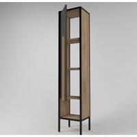  Дабер Шкаф-пенал 021 СТ21.0.2.4 (дуб канзас коричневый/серый/черный) - Превью изображения №3 — Интернет-магазин Time-Shop