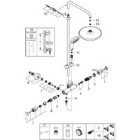 Душевая система  Grohe Start System 250 266772430 - Превью изображения №8 — Интернет-магазин Time-Shop