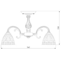 Люстра средней высоты Евросвет 60107/5 (Белый с золотом) - Превью изображения №3 — Интернет-магазин Time-Shop