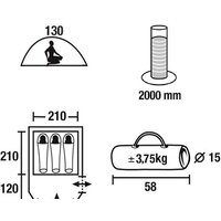 Кемпинговая палатка Green Glade Zoro 4 - Превью изображения №2 — Интернет-магазин Time-Shop