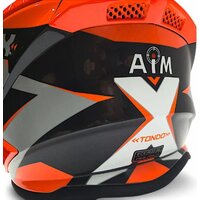 Мотошлем AIM RH855 Fiber Glass Tondo RH855T-OBW-XS (XS, оранжевый/черный/белый) - Превью изображения №11 — Интернет-магазин Time-Shop