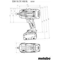Гайковерт Metabo SSW 18 LTX 1450 BL 602401850 (без АКБ) - Превью изображения №2 — Интернет-магазин Time-Shop