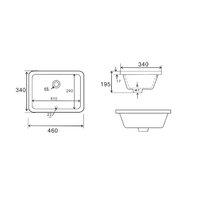 Умывальник Uptrend Tremo (глянцевый белый) - Превью изображения №3 — Интернет-магазин Time-Shop