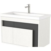 Дабер Тумба под умывальник 016 Тобага/Эридан 80 Т16.8Т.0.20 (белый древесный/серый)