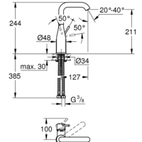 Смеситель Grohe Essence New [23541001] - Превью изображения №2 — Интернет-магазин Time-Shop
