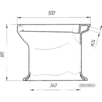 Унитаз приставной Оскольская керамика Дачный - Превью изображения №2 — Интернет-магазин Time-Shop
