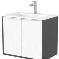 Дабер Тумба под умывальник 018 60 Т18.6.0.20Б (белый древесный/серый/ручка белая)