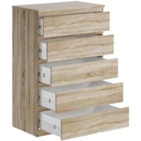 Комод Mio Tesoro Мальта 5 ящиков 80x121 2.05.02.090.3 (дуб сонома) - Превью изображения №3 — Интернет-магазин Time-Shop