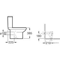 Унитаз напольный Roca Dama Senso [342517000] (без бачка, без сиденья) - Превью изображения №5 — Интернет-магазин Time-Shop
