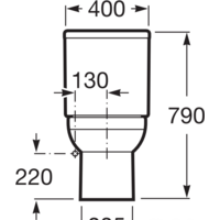 Унитаз напольный Roca Dama Senso [342517000] (без бачка, без сиденья) - Превью изображения №4 — Интернет-магазин Time-Shop