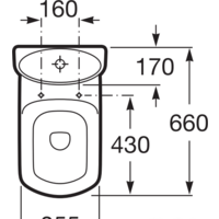 Унитаз напольный Roca Dama Senso [342517000] (без бачка, без сиденья) - Превью изображения №3 — Интернет-магазин Time-Shop