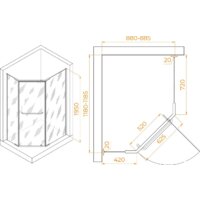 Душевой уголок RGW PA-091B 35089192-14 90x120 (черный/прозрачное стекло) - Превью изображения №2 — Интернет-магазин Time-Shop