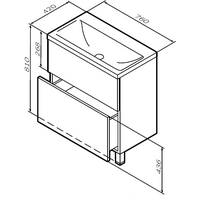  AM.PM Тумба под умывальник Gem 75 M90FSX07522WG32 (2 ящика, белый) - Превью изображения №9 — Интернет-магазин Time-Shop