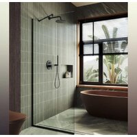 Душевая стенка MaybahGlass 195x89 MGD-689-6у (прозрачное стекло/черный) - Превью изображения №4 — Интернет-магазин Time-Shop