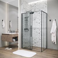 Душевой уголок Grossman Galaxy 100x90x195 120.K33.01.1090.21.02 (черный матовый/стекло шиншилла) - Превью изображения №8 — Интернет-магазин Time-Shop