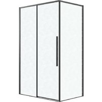 Grossman Galaxy 100x90x195 120.K33.01.1090.21.02 (черный матовый/стекло шиншилла)