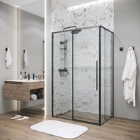 Душевой уголок Grossman Galaxy 100x90x195 120.K33.01.1090.21.02 (черный матовый/стекло шиншилла) - Превью изображения №6 — Интернет-магазин Time-Shop