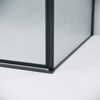 Душевой уголок Grossman Galaxy 100x90x195 120.K33.01.1090.21.02 (черный матовый/стекло шиншилла) - Превью изображения №5 — Интернет-магазин Time-Shop