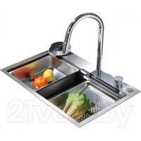 Кухонная мойка Abber Wasser Kreis AF2194 (хром) - Превью изображения №1 — Интернет-магазин Time-Shop