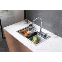 Кухонная мойка Abber Wasser Kreis AF2194 (хром) - Превью изображения №2 — Интернет-магазин Time-Shop