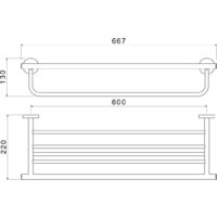 Полка для полотенца Aquatek Оберон AQ4215MB (черный матовый) - Превью изображения №2 — Интернет-магазин Time-Shop
