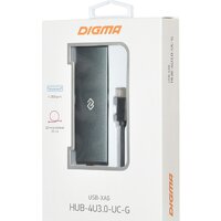 USB-хаб Digma HUB-4U3.0-UC-G - Превью изображения №6 — Интернет-магазин Time-Shop