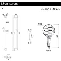 Душевой гарнитур  Whitecross SET51TOPGL (золото) - Превью изображения №2 — Интернет-магазин Time-Shop