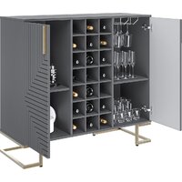 Комоды, тумбы Involux Неаполь 233H211 (графит/черный матовый/золото) - Превью изображения №3 — Интернет-магазин Time-Shop