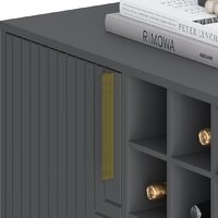 Комоды, тумбы Involux Неаполь 233H211 (графит/черный матовый/золото) - Превью изображения №4 — Интернет-магазин Time-Shop