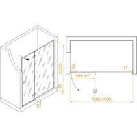 Душевая дверь RGW SV-004B 353200416-14 (черный/прозрачное стекло) - Превью изображения №2 — Интернет-магазин Time-Shop