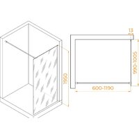 Душевая стенка RGW WA-010G 351001010-16 100 (золото/прозрачное стекло) - Превью изображения №2 — Интернет-магазин Time-Shop