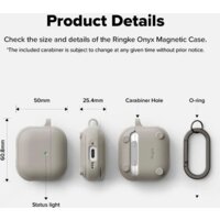 Чехол Ringke Onyx Magnetic для Airpods 4 Warm Gray - Превью изображения №9 — Интернет-магазин Time-Shop