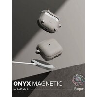 Чехол Ringke Onyx Magnetic для Airpods 4 Warm Gray - Превью изображения №2 — Интернет-магазин Time-Shop