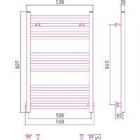 Полотенцесушитель Сунержа Модус 800x500 31-0250-8050 - Превью изображения №3 — Интернет-магазин Time-Shop