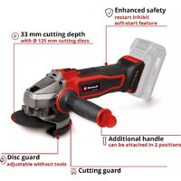 Угловая шлифмашина Einhell TE-AG 18/125-2 Li-Solo 4431168 (без АКБ) - Превью изображения №4 — Интернет-магазин Time-Shop