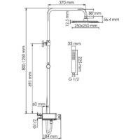 Душевая система  Wasserkraft A114.255.218.CB Thermo - Превью изображения №3 — Интернет-магазин Time-Shop