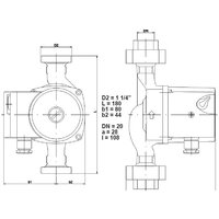 Циркуляционный насос IMP Pumps GHN 20/60-180 - Превью изображения №2 — Интернет-магазин Time-Shop