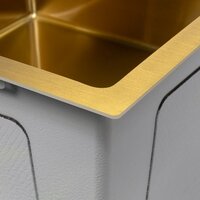 Кухонная мойка ARFEKA ECO AR 450*450 GOLD PVD NANO - Превью изображения №7 — Интернет-магазин Time-Shop