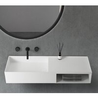  Abber Тумба с умывальником Stein AS2649-1.2 (подвесной, белый матовый) - Превью изображения №2 — Интернет-магазин Time-Shop