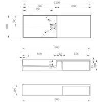  Abber Тумба с умывальником Stein AS2649-1.2 (подвесной, белый матовый) - Превью изображения №6 — Интернет-магазин Time-Shop