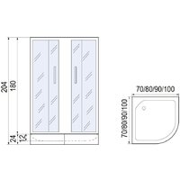 Душевой уголок Мономах ДУ 90/180 МЗ BL - Превью изображения №6 — Интернет-магазин Time-Shop