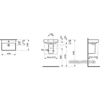 Умывальник Laufen PRO S 815961 45x34 - Превью изображения №4 — Интернет-магазин Time-Shop