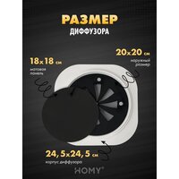 Вентиляционная решетка HOMY AIR круглый A125BRT d200 (черная) - Превью изображения №3 — Интернет-магазин Time-Shop