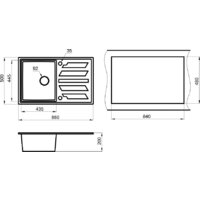 Кухонная мойка Granula GR-8601 (черный) - Превью изображения №3 — Интернет-магазин Time-Shop